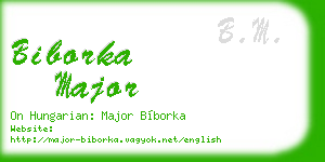 biborka major business card